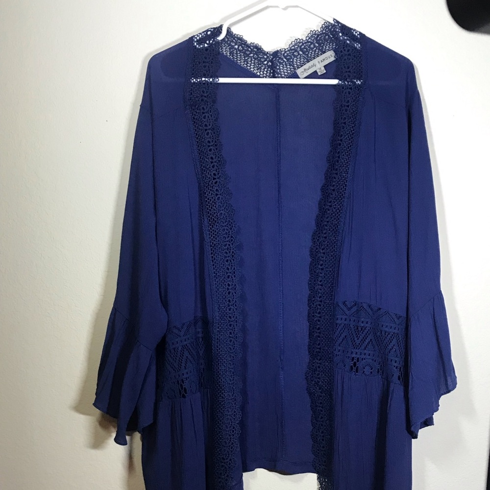 Navy Blue Cardigan 1X